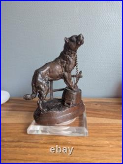 Sculpture XIXe siècle d'un chien Mastiff Charles Valton