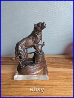 Sculpture XIXe siècle d'un chien Mastiff Charles Valton