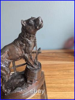 Sculpture XIXe siècle d'un chien Mastiff Charles Valton