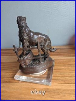 Sculpture XIXe siècle d'un chien Mastiff Charles Valton