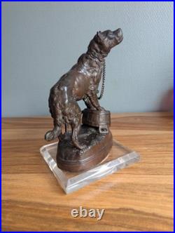 Sculpture XIXe siècle d'un chien Mastiff Charles Valton