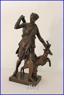 Sculpture bronze Diane de Versailles fonte Barbedienne époque XIX ème siècle