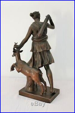 Sculpture bronze Diane de Versailles fonte Barbedienne époque XIX ème siècle