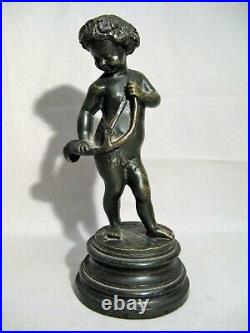 Sculpture bronze d'après Clodion putti musicien époque fin XIX ème siècle