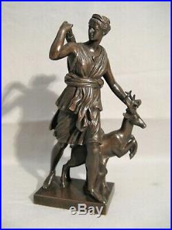 Sculpture en bronze Diane de Versailles fondeur F. Barbedienne XIX ème siècle
