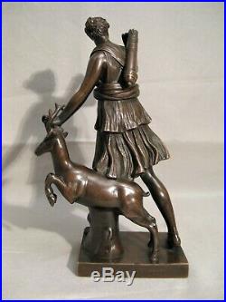 Sculpture en bronze Diane de Versailles fondeur F. Barbedienne XIX ème siècle
