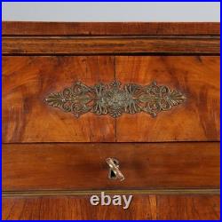 Secrétaire Ancien Empire Noyer Bronze Italie du XIXe Siècle Original