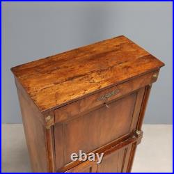 Secrétaire Ancien Empire Noyer Bronze Italie du XIXe Siècle Original