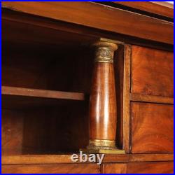 Secrétaire Empire Ancien Noyer Bronze Italie du XIXe Siècle Original