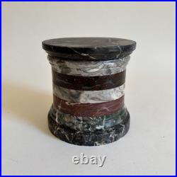 Socle Marbre Statues Bronze Italie Grand Tour Antiquité XIXe Siècle Marqueterie