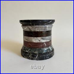 Socle Marbre Statues Bronze Italie Grand Tour Antiquité XIXe Siècle Marqueterie