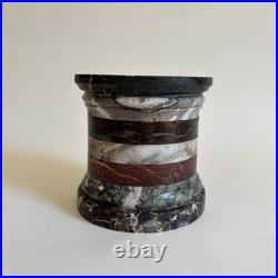 Socle Marbre Statues Bronze Italie Grand Tour Antiquité XIXe Siècle Marqueterie