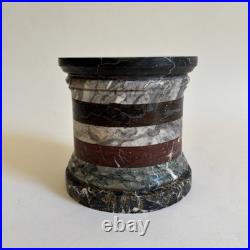 Socle Marbre Statues Bronze Italie Grand Tour Antiquité XIXe Siècle Marqueterie