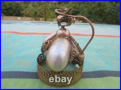 Sonnette Clochette ancienne domestiques en bronze nacre XIXe siècle