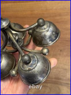 Sonnette de cérémonie 4 clochettes en bronze Et Laiton Église XIX Ème Siècle
