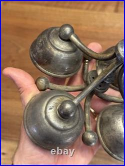 Sonnette de cérémonie 4 clochettes en bronze Et Laiton Église XIX Ème Siècle