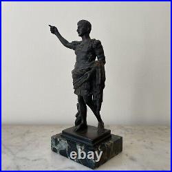 Souvenir Grand Tour Auguste Prima Porta Empereur Bronze Italie XIXe Siècle Rome