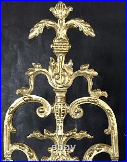 Spectaculaire Et Rare Paire De Chandeliers En Bronze Doré XIX Siècle