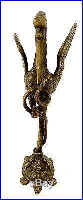 Statue En Bronze Cigogne Serpent Et Tortue Barbedienne XIX Éme Siècle