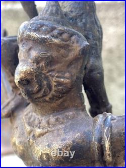Statue ancienne en bronze Vishnou sur Garuda XIXe siècle