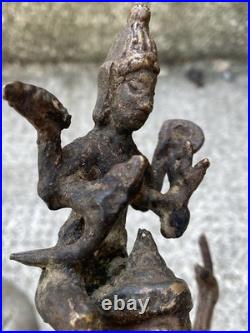 Statue ancienne en bronze Vishnou sur Garuda XIXe siècle