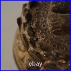 Statue de Bouddha Ancienne Bronze Laqué Thaïlande XIXe Siècle Originale