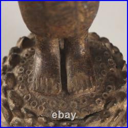 Statue de Bouddha Ancienne Bronze Laqué Thaïlande XIXe Siècle Originale