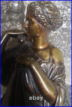 Statue en bronze Diane de Gabies début XIX ème siècle