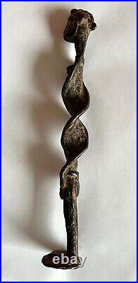 Statuette En Bronze Patine Ancienne/ Art Trival Afrique/ XIX Siecle