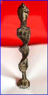 Statuette En Bronze Patine Ancienne/ Art Trival Afrique/ XIX Siecle