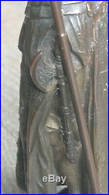 Statuette Jeanne d' Arc en bronze XIX ème siècle