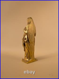 Statuette Vierge au Cour Immaculé Bronze doré XIXe siècle 11,5 cm