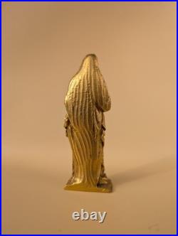 Statuette Vierge au Cour Immaculé Bronze doré XIXe siècle 11,5 cm