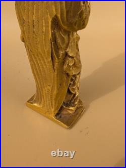 Statuette Vierge au Cour Immaculé Bronze doré XIXe siècle 11,5 cm