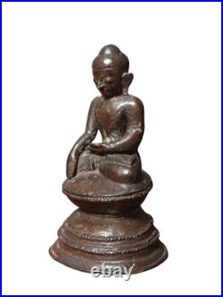 Statuette ancienne du Bouddha Bronze, école Shan, Birmanie XVIIIe-XIXe siècle