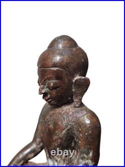 Statuette ancienne du Bouddha Bronze, école Shan, Birmanie XVIIIe-XIXe siècle