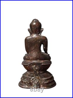 Statuette ancienne du Bouddha Bronze, école Shan, Birmanie XVIIIe-XIXe siècle