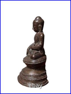 Statuette ancienne du Bouddha Bronze, école Shan, Birmanie XVIIIe-XIXe siècle