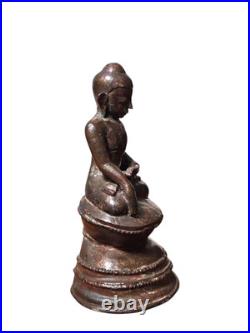 Statuette ancienne du Bouddha Bronze, école Shan, Birmanie XVIIIe-XIXe siècle