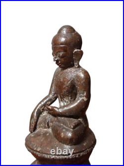 Statuette ancienne du Bouddha Bronze, école Shan, Birmanie XVIIIe-XIXe siècle
