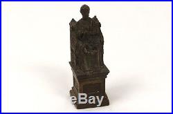 Statuette sculpture Saint-Pierre bronze Trône clés Paradis XIXè siècle