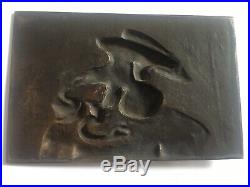 Sublime Plaque Animaliere Aigle Serpent Bronze Par Barye! Rare