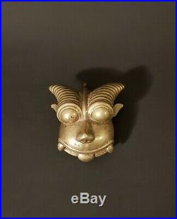 Superbe masquette en bronze. Inde, XIX ème siècle. Art