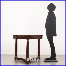 Table Basse Empire Ancienne Acajou Velours Bronze XIXe Siècle Originale