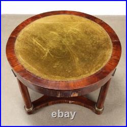 Table Basse Empire Ancienne Acajou Velours Bronze XIXe Siècle Originale