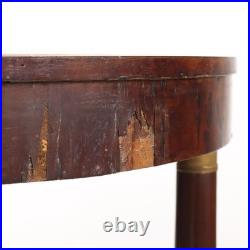 Table Basse Empire Ancienne Acajou Velours Bronze XIXe Siècle Originale