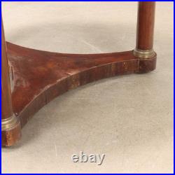 Table Basse Empire Ancienne Acajou Velours Bronze XIXe Siècle Originale