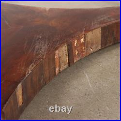 Table Basse Empire Ancienne Acajou Velours Bronze XIXe Siècle Originale