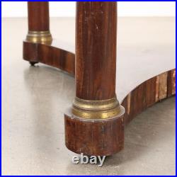 Table Basse Empire Ancienne Acajou Velours Bronze XIXe Siècle Originale