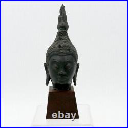 Tête De Bouddha, Birmanie, fin XIXe / début XXe siècle bronze art d' Asie ancien